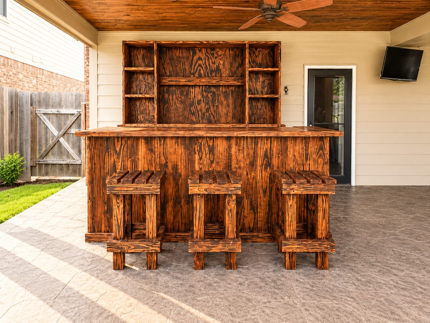 8ft Custom Wood Bar