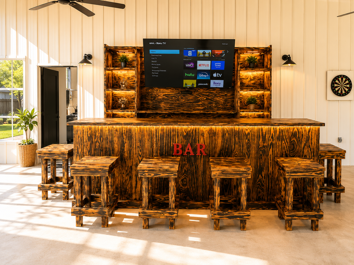 10 ft Custom Rustic Bar