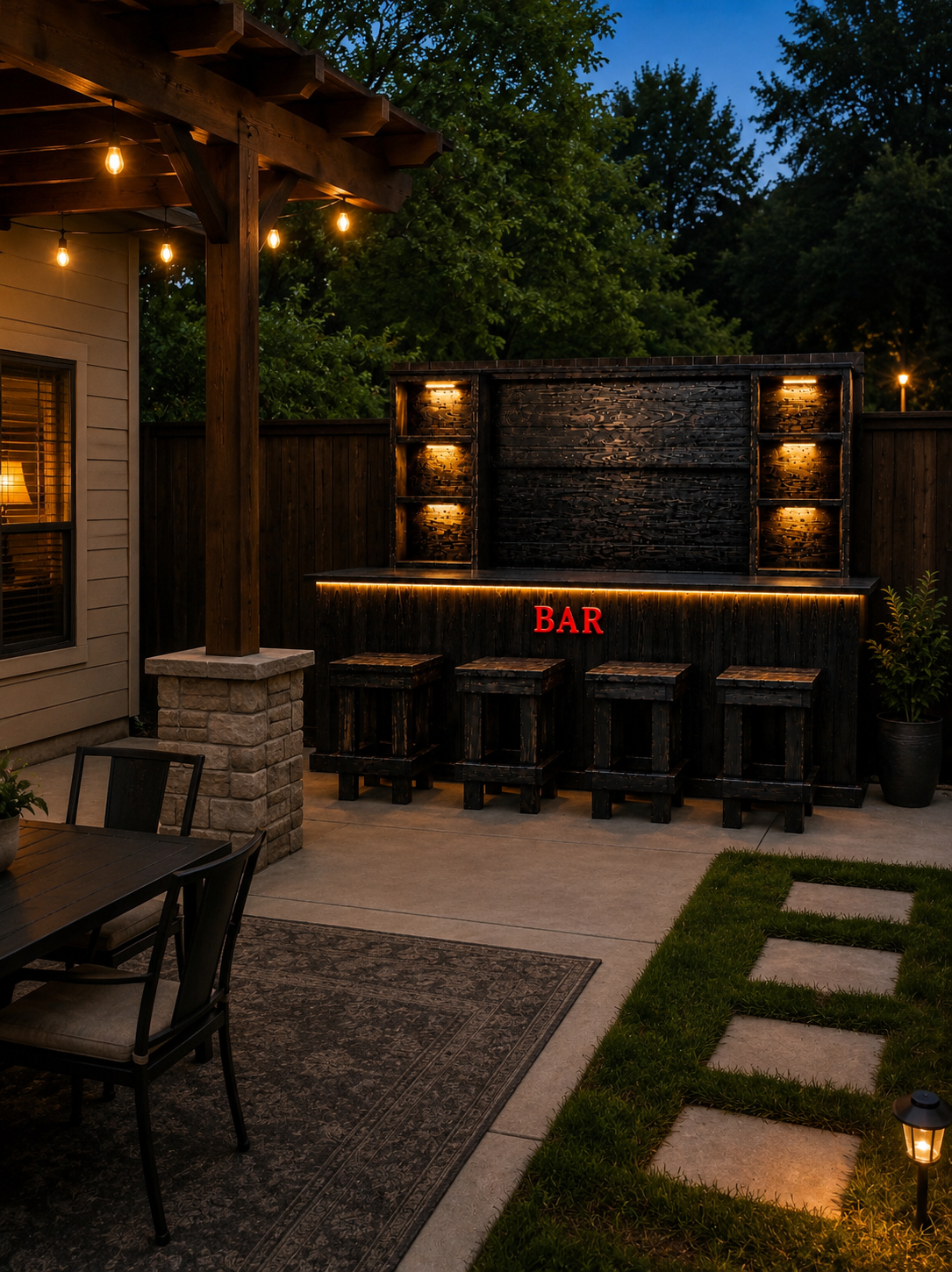 10ft Rustic Artesanal Hancrafted BAR