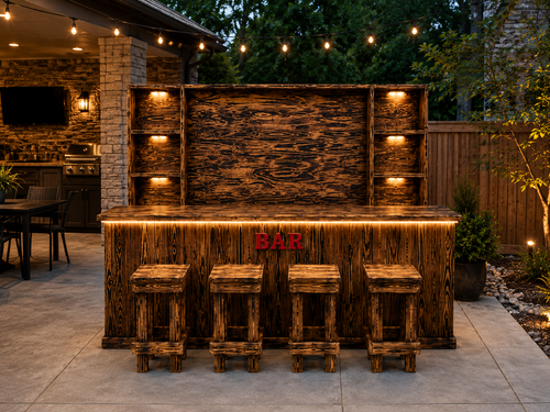10ft Rustic Artesanal Hancrafted BAR